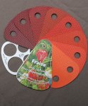 nuancier pour fraises, avec calibreur